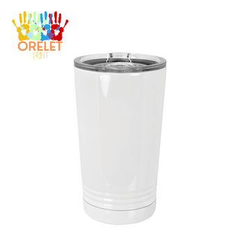16 oz. White Pint with Slider Lid