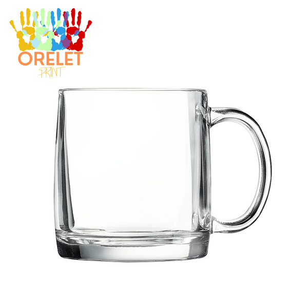 10 oz. Clear Glass Mug – OreletPrint