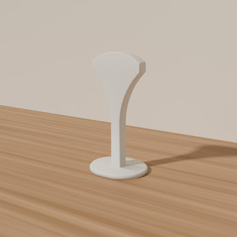 Arc Headphone Stand styled in a room — render