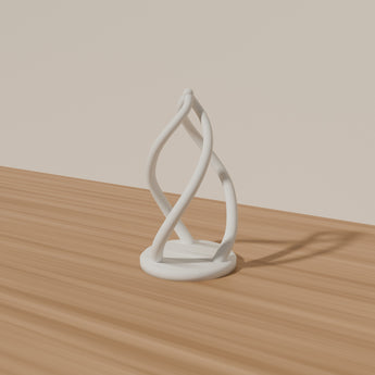 Helix Flame Sculpture styled in a room — render