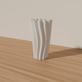 Origami Pleat Vase styled in a room — render