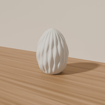 Fibonacci Egg Sculpture styled in a room — render