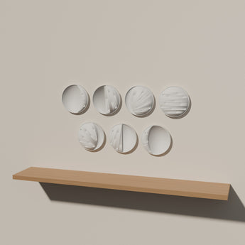 Moon Phase Wall Set of 7 styled in a room — render