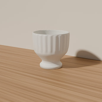 Fluted Pedestal Cachepot styled in a room — render