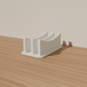 Vertical Laptop Stand styled in a room — render