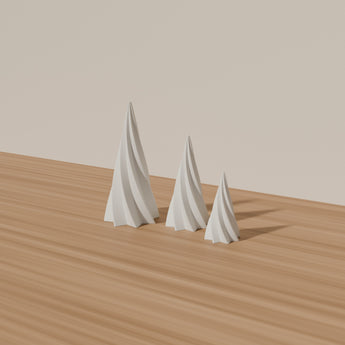Twisted Tree Trio styled in a room — render