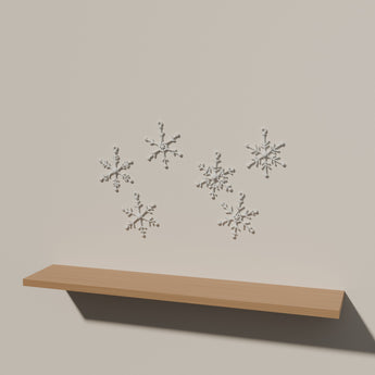 Snowflake Ornament Set of 6 styled in a room — render