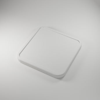 Square Fridge Magnet Blank, white 3D printed sticker-ready blank — studio render