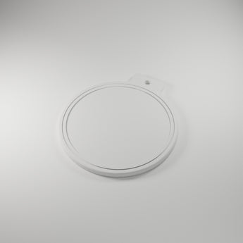 Christmas Ornament Blank, white 3D printed sticker-ready blank — studio render
