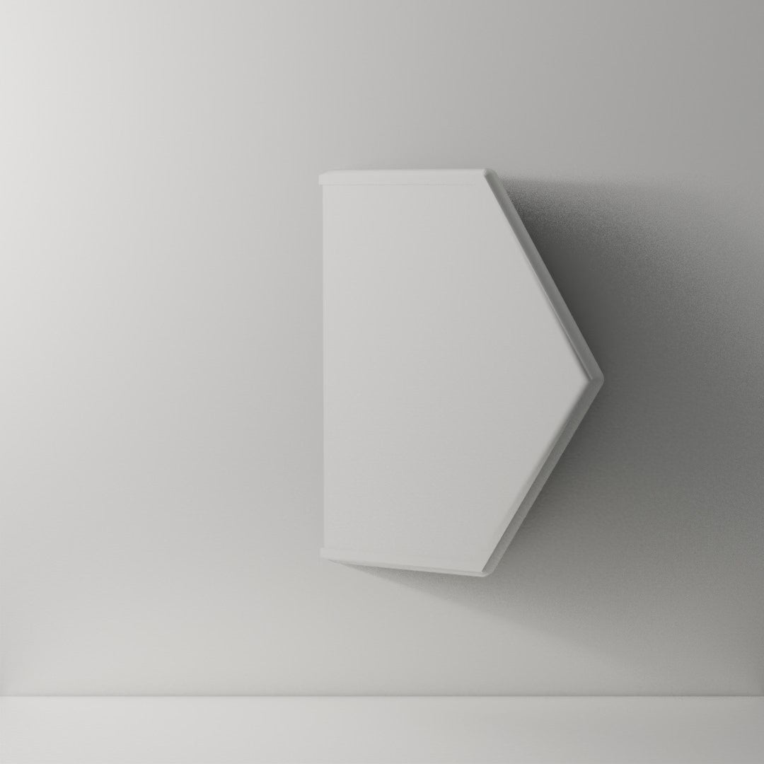 Hex Wall Plaque Blank 360° turntable render