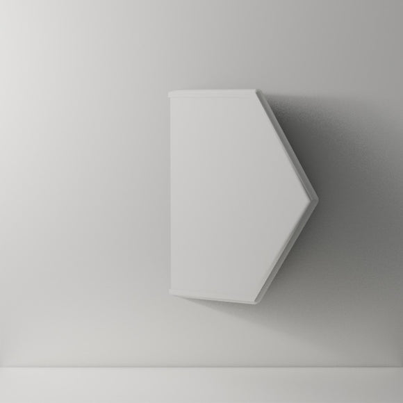Hex Wall Plaque Blank 360° turntable render