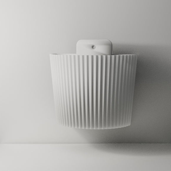 Ribbed Wall Planter 360° turntable render