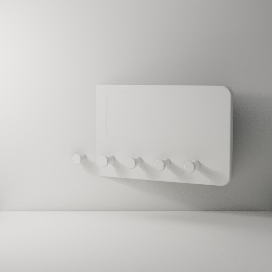 Key Hook Plaque 360° turntable render