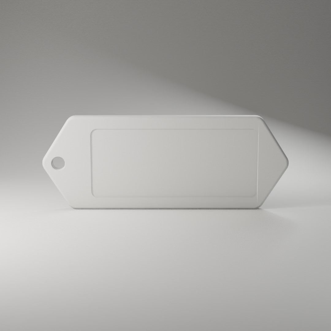 Retro Motel Key Tag Blank 360° turntable render