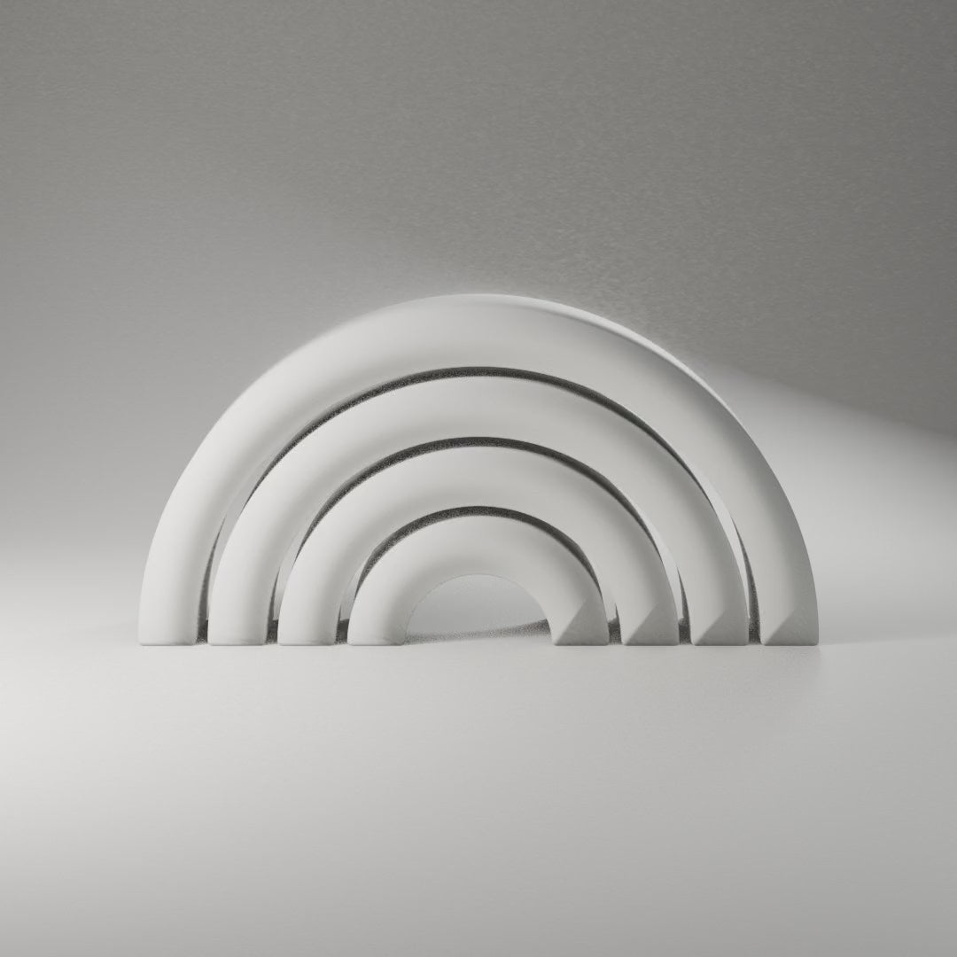 Nested Arch Sculpture, Set of 4 360° turntable render