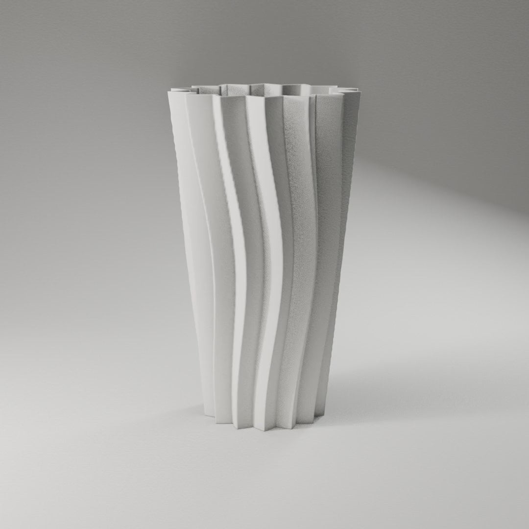 Origami Pleat Vase 360° turntable render