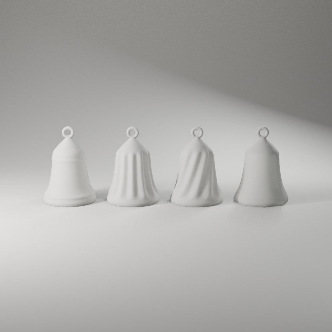 Bell Ornament Set of 4 360° turntable render