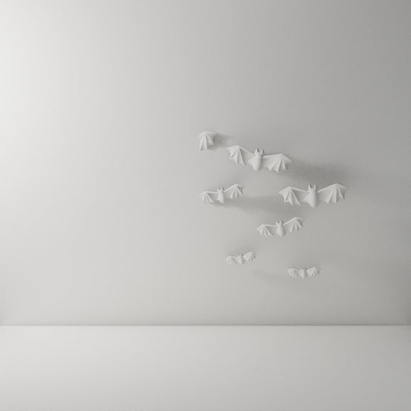 Bat Wall Decor Set of 12 360° turntable render