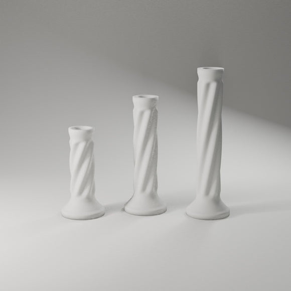 Twisted LED Candlestick Trio 360° turntable render