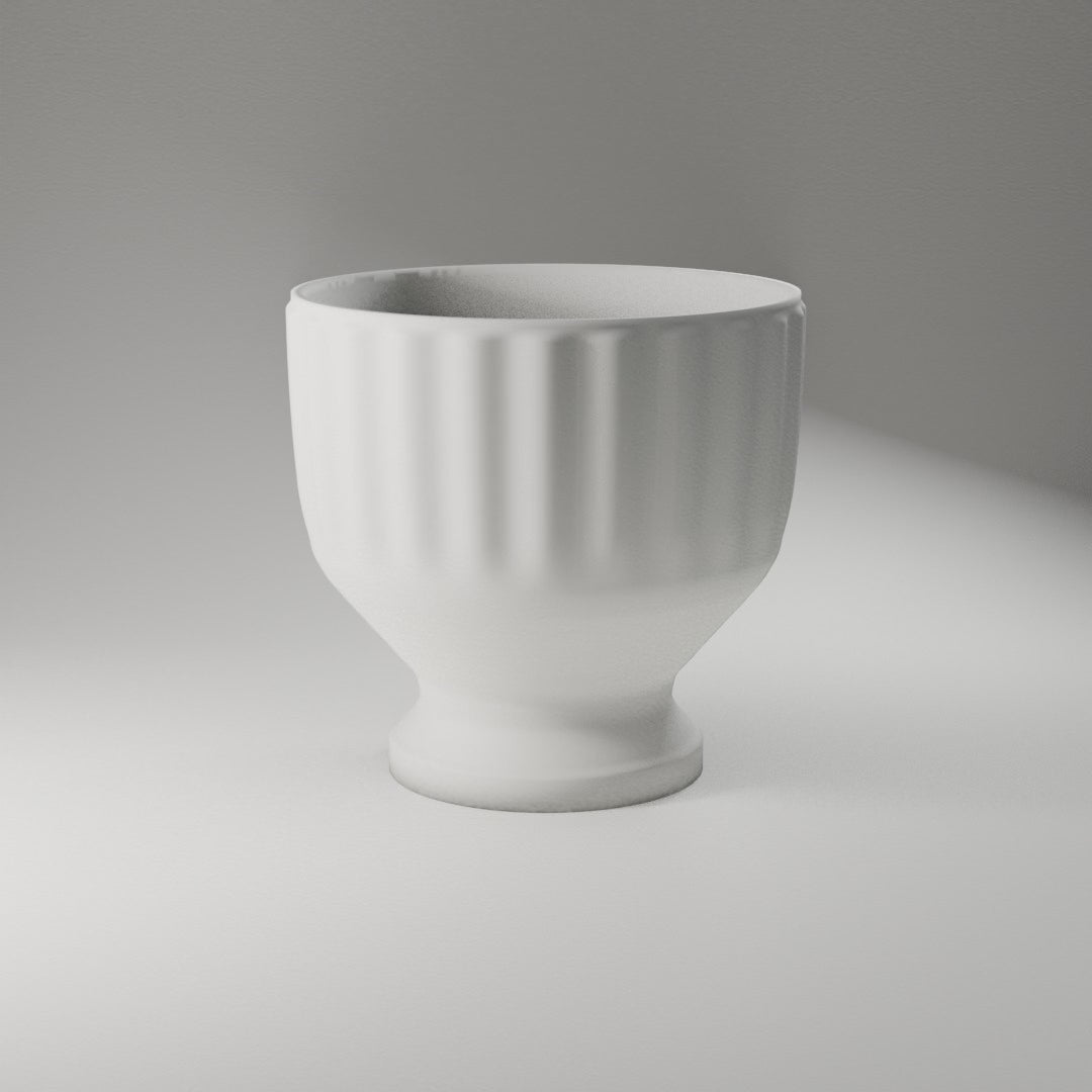 Fluted Pedestal Cachepot 360° turntable render
