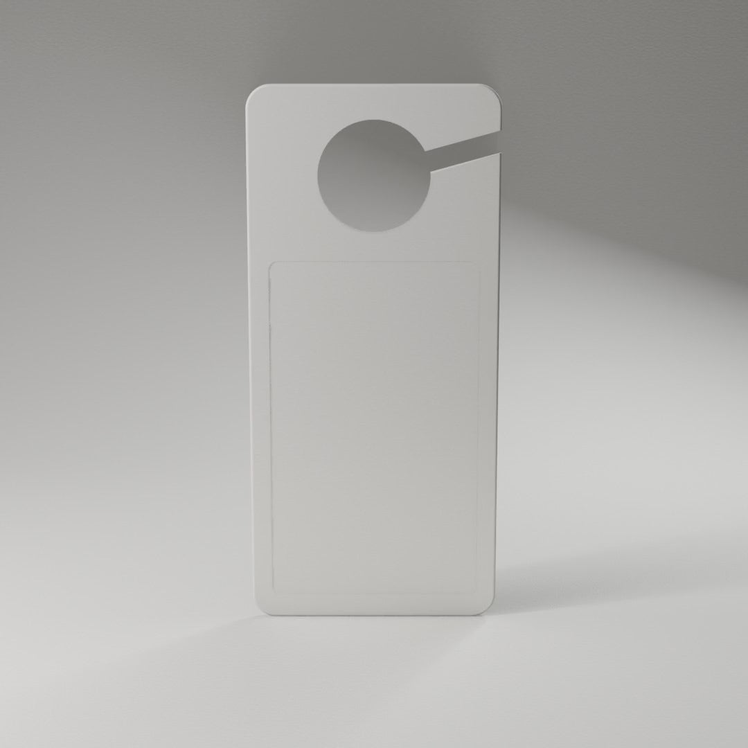 Door Hanger Sign Blank 360° turntable render